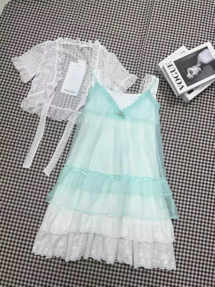 Japanese Kawaii Sweet Women 3 Piece Set Design Pretty Chic Bow Short Sleeve Dresses Summer Vintage New Lace Up Loose Outfits
Japanese Kawaii Sweet Women 3 Piece Set Design Pretty Chic Bow Short Sleeve Dresses Summer Vintage New Lace Up Loose Outfits