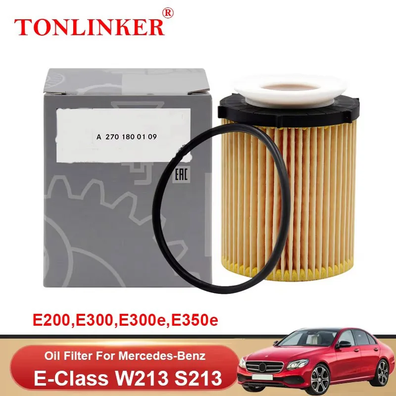 TONLINKER Oil Filter A2701800109 For Mercedes Benz E Class W213 S213 2016-2022 E200 E350e E300 E300e Car Accessories A2701840225
TONLINKER Oil Filter A2701800109 For Mercedes Benz E Class W213 S213 2016-2022 E200 E350e E300 E300e Car Accessories A2701840225