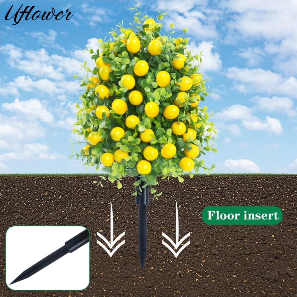 Uflower Outdoor Fake Fruit Plants with Stake Artificial Lemon Greenery Plants Flower UV-Resistant Home Decor Front Garden Door
Uflower Outdoor Fake Fruit Plants with Stake Artificial Lemon Greenery Plants Flower UV-Resistant Home Decor Front Garden Door