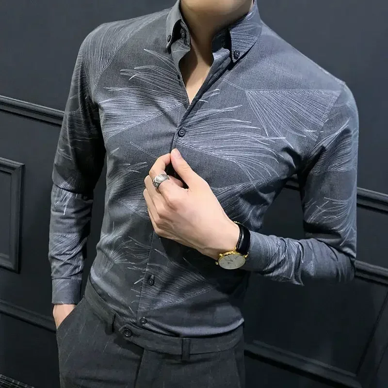 Formal Long Sleeve Men's Clothing 2023 Printing Handsome Business Casual Button Turn-down Collar Spring Summer Autumn Shirts
Formal Long Sleeve Men's Clothing 2023 Printing Handsome Business Casual Button Turn-down Collar Spring Summer Autumn Shirts