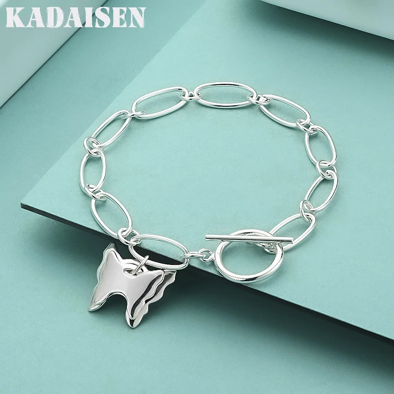 925 Sterling Silver Double Butterfly Pendant Bracelet For Women Wedding Party OT Chain Fashion Charm Jewelry
925 Sterling Silver Double Butterfly Pendant Bracelet For Women Wedding Party OT Chain Fashion Charm Jewelry