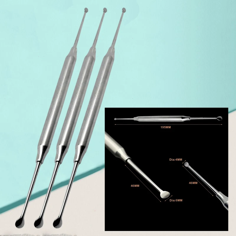 Набор из 3-х зубных экскаваторов-кушеток, хирургические кюретки с круглым наконечником для оральной хирургии и реставрационных процедур
Набор из 3-х зубных экскаваторов-кушеток, хирургические кюретки с круглым наконечником для оральной хирургии и реставрационных процедур