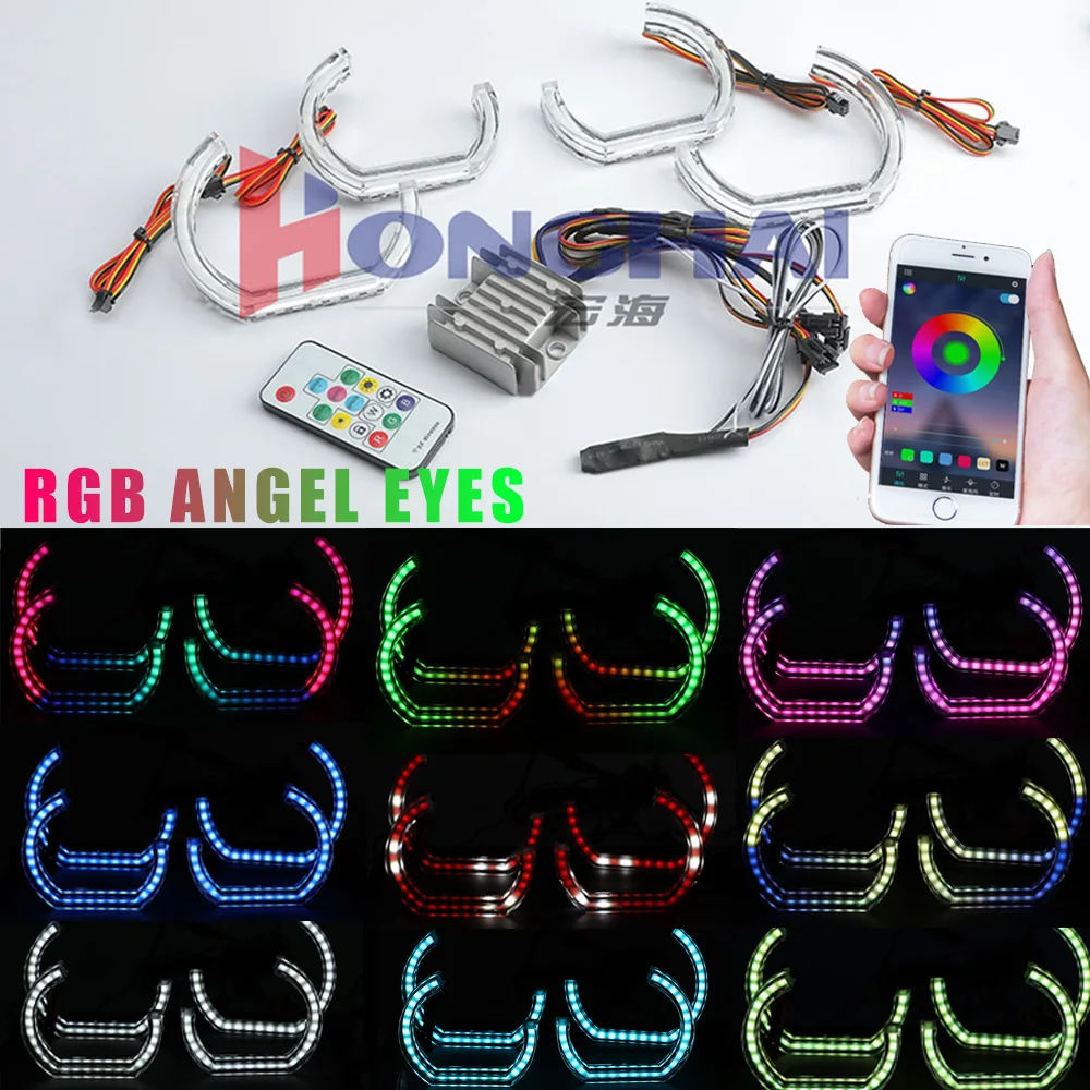 Multi Color RGB Flowing Light LED Angel Eye Halo Ring Led Headlights 12V 24V 105MM 120MM Angel Eyes Retrofit Car Accessories
Multi Color RGB Flowing Light LED Angel Eye Halo Ring Led Headlights 12V 24V 105MM 120MM Angel Eyes Retrofit Car Accessories