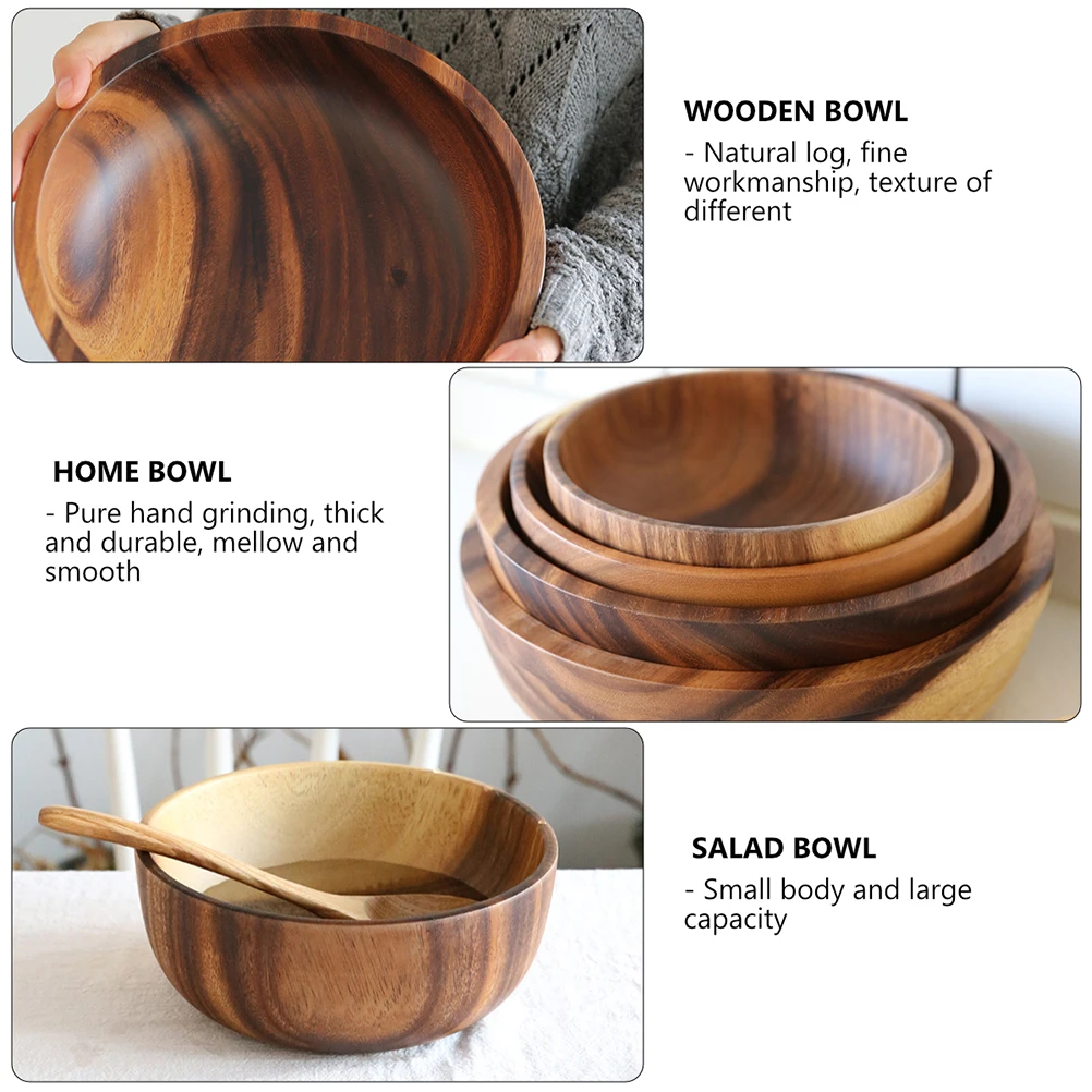 Bowls Wooden Tableware Fruit Plate Japanese Style Soup Container Decorative Child Salad
Bowls Wooden Tableware Fruit Plate Japanese Style Soup Container Decorative Child Salad