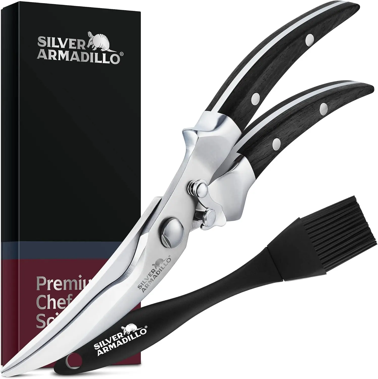 Heavy Duty Poultry Shears - Stainless Steel Kitchen Scissors for Bone, Chicken, Meat & Fish - Spring Loaded with Black Wood
Heavy Duty Poultry Shears - Stainless Steel Kitchen Scissors for Bone, Chicken, Meat & Fish - Spring Loaded with Black Wood