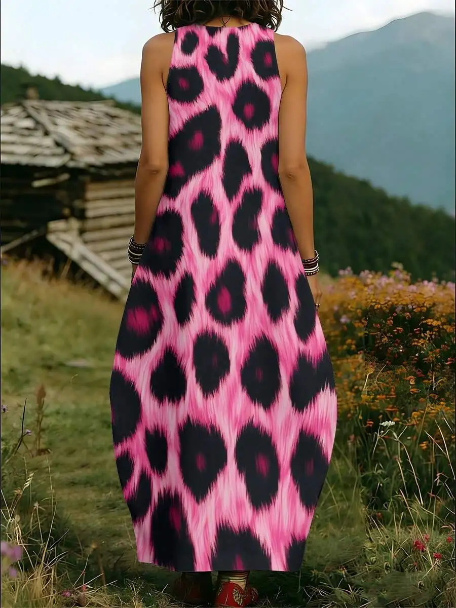 Plus Size Sleeveless Round Neck Pink Black Leopard Print Knit Dress Casual Summer
Plus Size Sleeveless Round Neck Pink Black Leopard Print Knit Dress Casual Summer