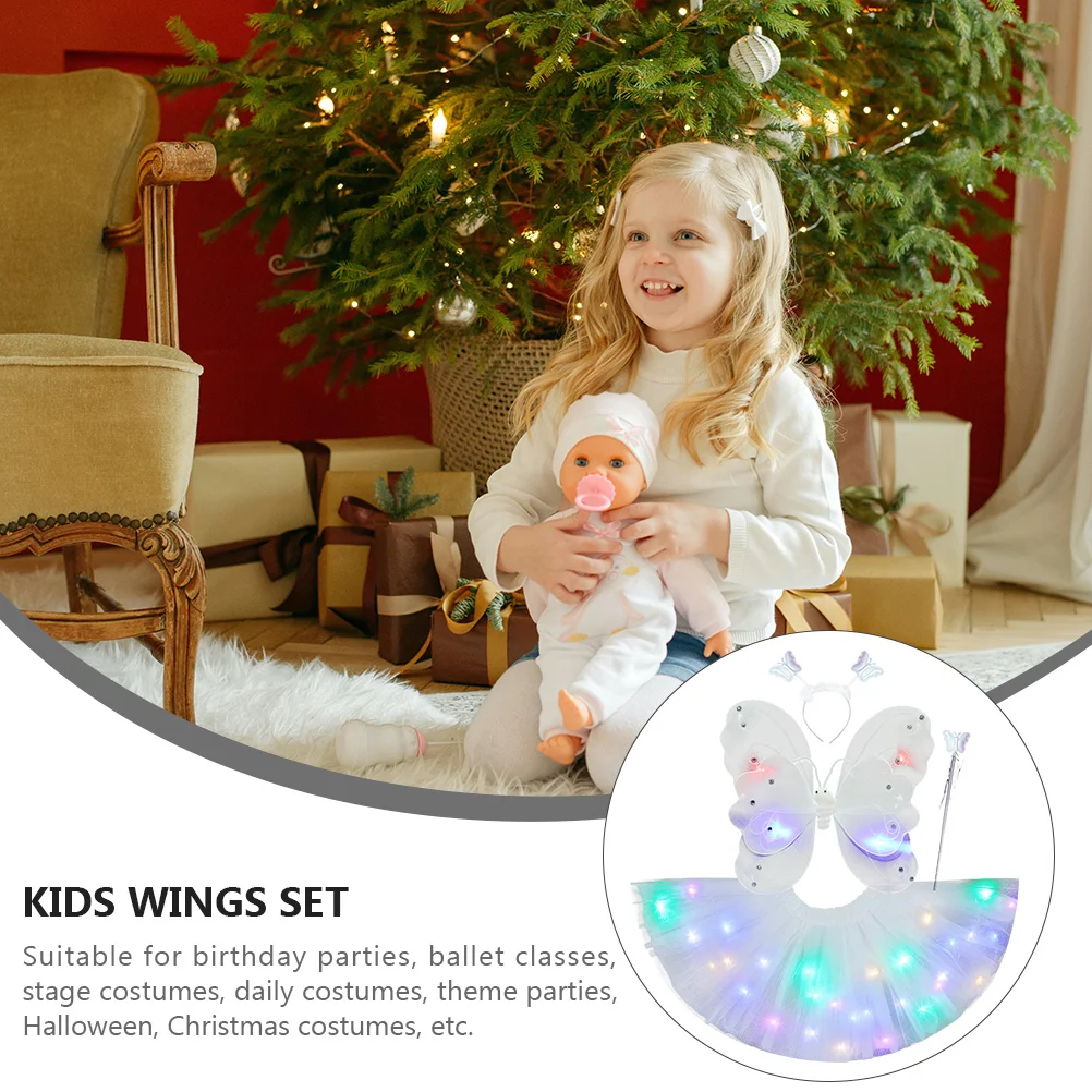 1 Set Girls Performing Suit Shiny Wings Tutu Skirt Costume Set Party Ballet Stage Halloween Christmas Gift For Daughter
1 Set Girls Performing Suit Shiny Wings Tutu Skirt Costume Set Party Ballet Stage Halloween Christmas Gift For Daughter