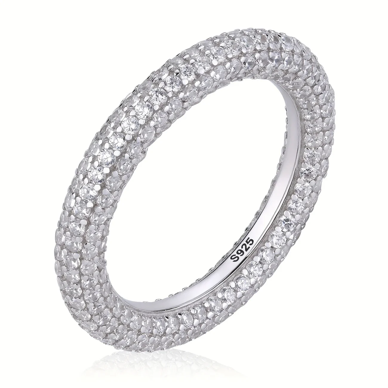 One piece of S925 sterling silver eternity ring with full moissanite stones, gold-plated in 18K gold, perfect for European and A
One piece of S925 sterling silver eternity ring with full moissanite stones, gold-plated in 18K gold, perfect for European and A