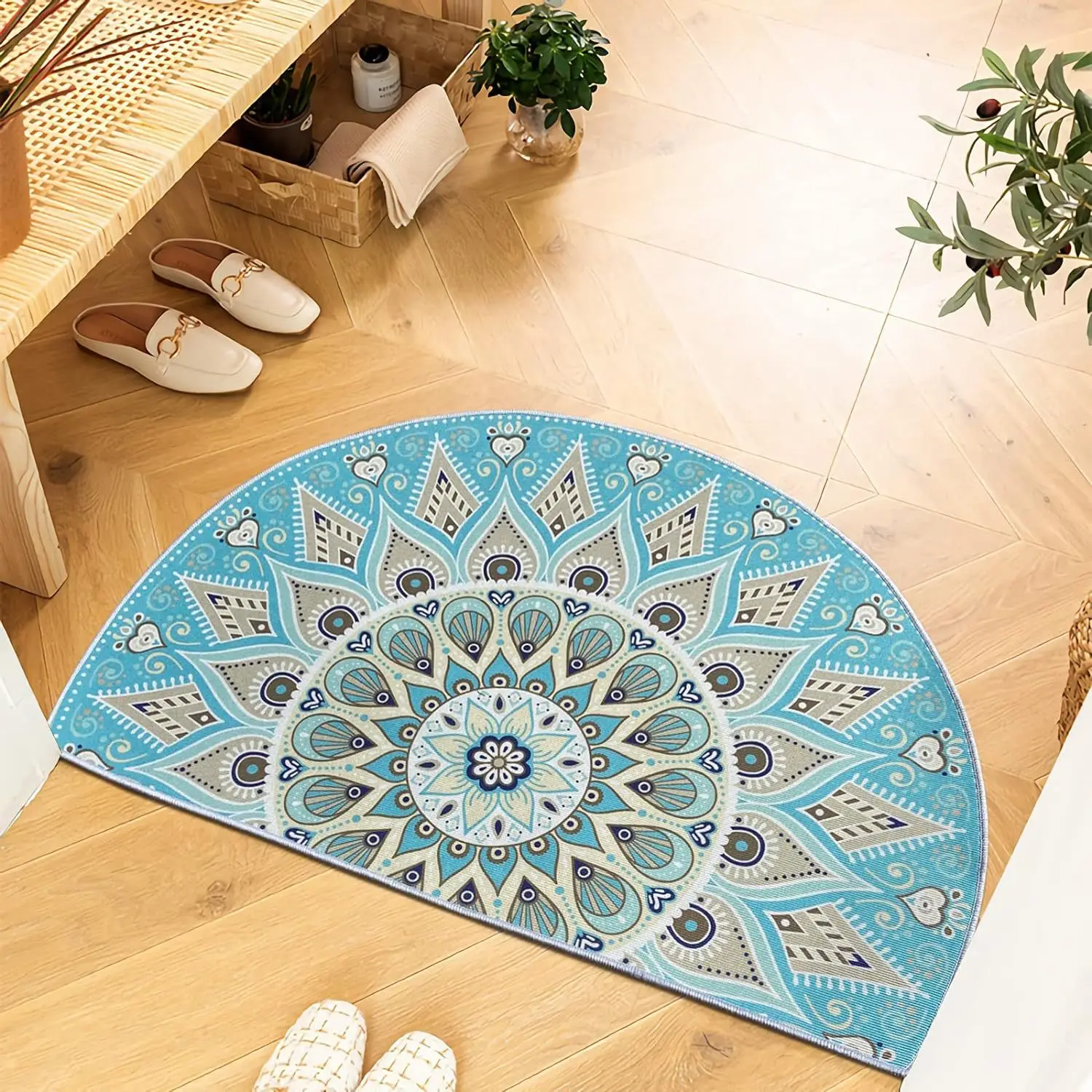 VIKAMA Vintage Semi-Circular Entrance Doormat Home Bathroom Shower Tub Carpet Classic Style Carpet Is Applied To The Living Room
VIKAMA Vintage Semi-Circular Entrance Doormat Home Bathroom Shower Tub Carpet Classic Style Carpet Is Applied To The Living Room