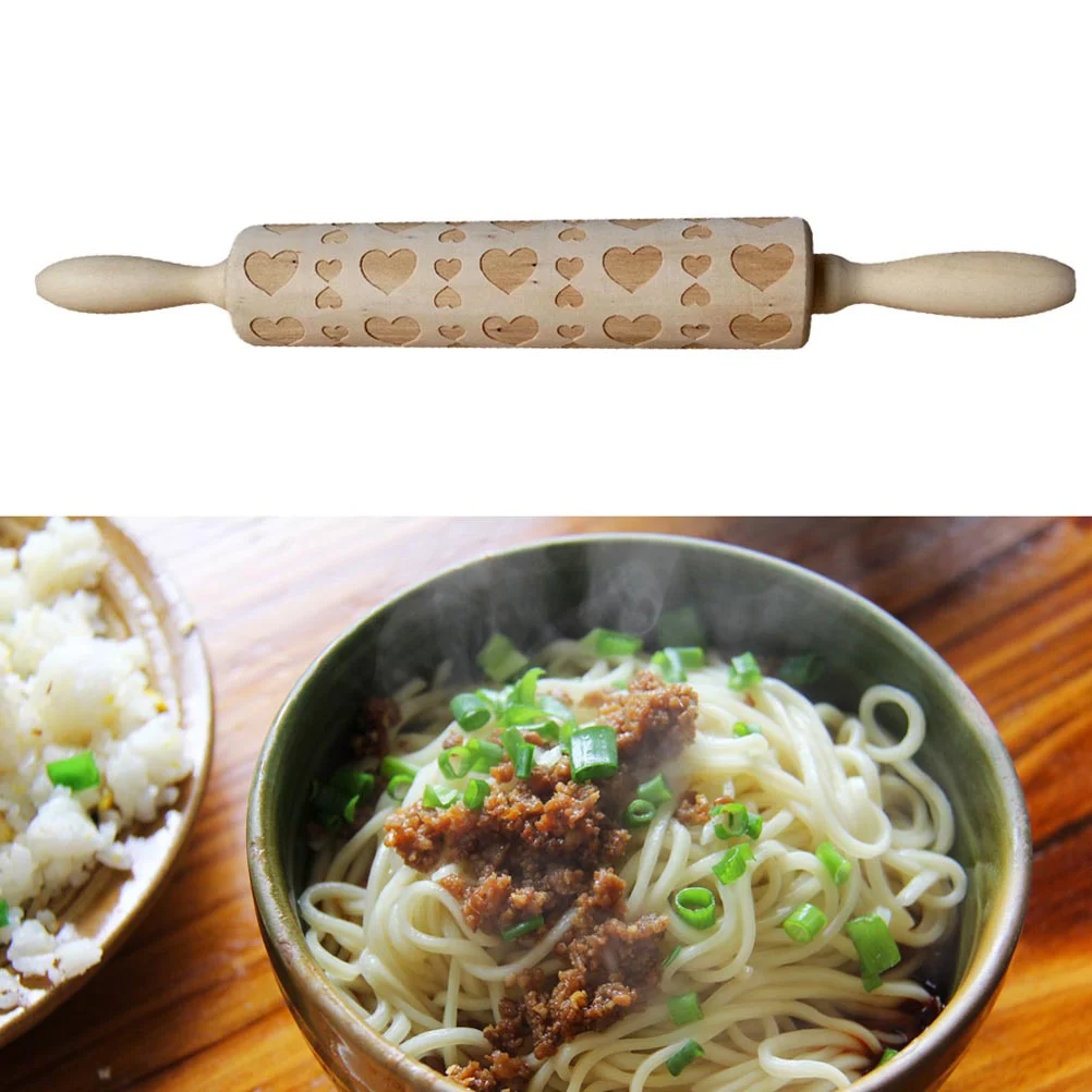 Wooden Rolling Pin Beautiful Printing Rolling Pin for Home Store Baking (Love Pattern) Love Rolling Pin
Wooden Rolling Pin Beautiful Printing Rolling Pin for Home Store Baking (Love Pattern) Love Rolling Pin