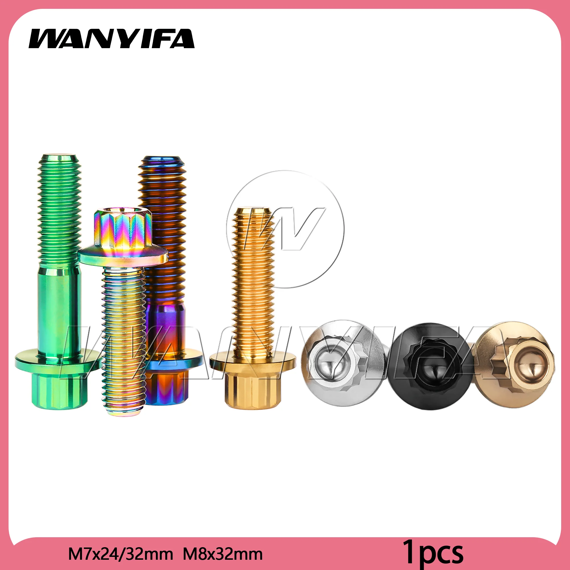 Титановый болт Wanyifa M7x24/32 мм M8x32 мм, 12-угловые винты, винты для аксессуаров для маленьких автомобильных колес
Титановый болт Wanyifa M7x24/32 мм M8x32 мм, 12-угловые винты, винты для аксессуаров для маленьких автомобильных колес