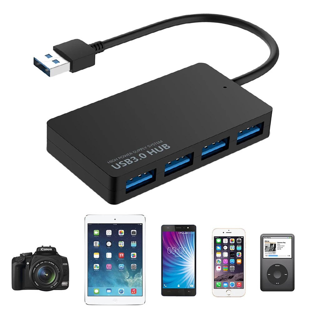 Portable High USB 3.0 Data Expansion Hub Multipurpose USB Splitter for Laptop PC Computer (Black)
Portable High USB 3.0 Data Expansion Hub Multipurpose USB Splitter for Laptop PC Computer (Black)