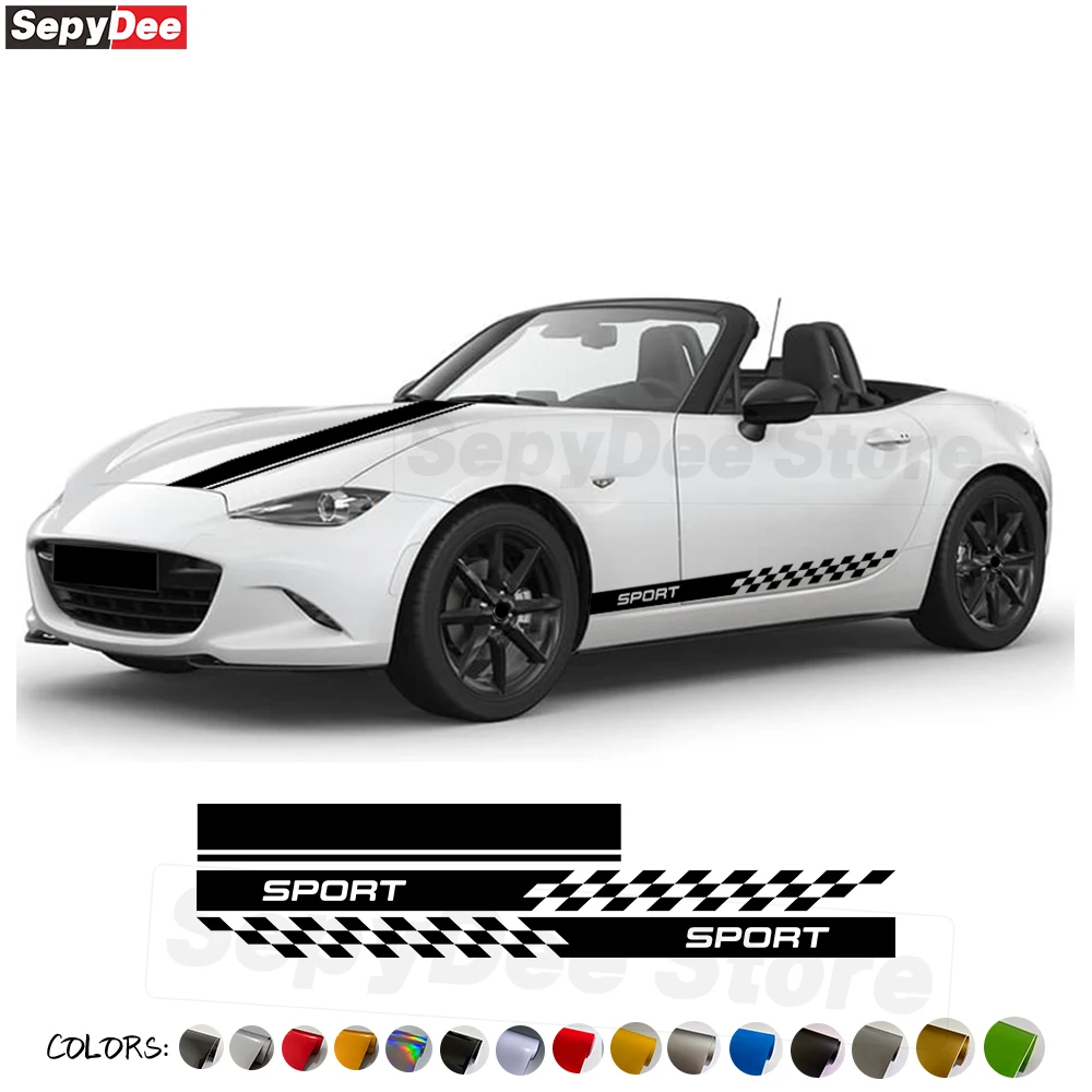 Car Hood Bonnet Vinyl Decal Sport Checkered Graphic Body Door Side Stripes Skirt Stickers for Mazda MX-5 Car Tuning Accessories
Car Hood Bonnet Vinyl Decal Sport Checkered Graphic Body Door Side Stripes Skirt Stickers for Mazda MX-5 Car Tuning Accessories