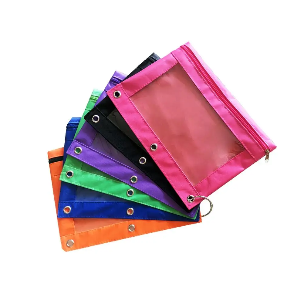 6Pcs Three Hole transparent Oxford Cloth Pen Bag Air Hole Office Stationery Bag(Black, Purple, Orange, Green Rosr and Royalblue)
6Pcs Three Hole transparent Oxford Cloth Pen Bag Air Hole Office Stationery Bag(Black, Purple, Orange, Green Rosr and Royalblue)