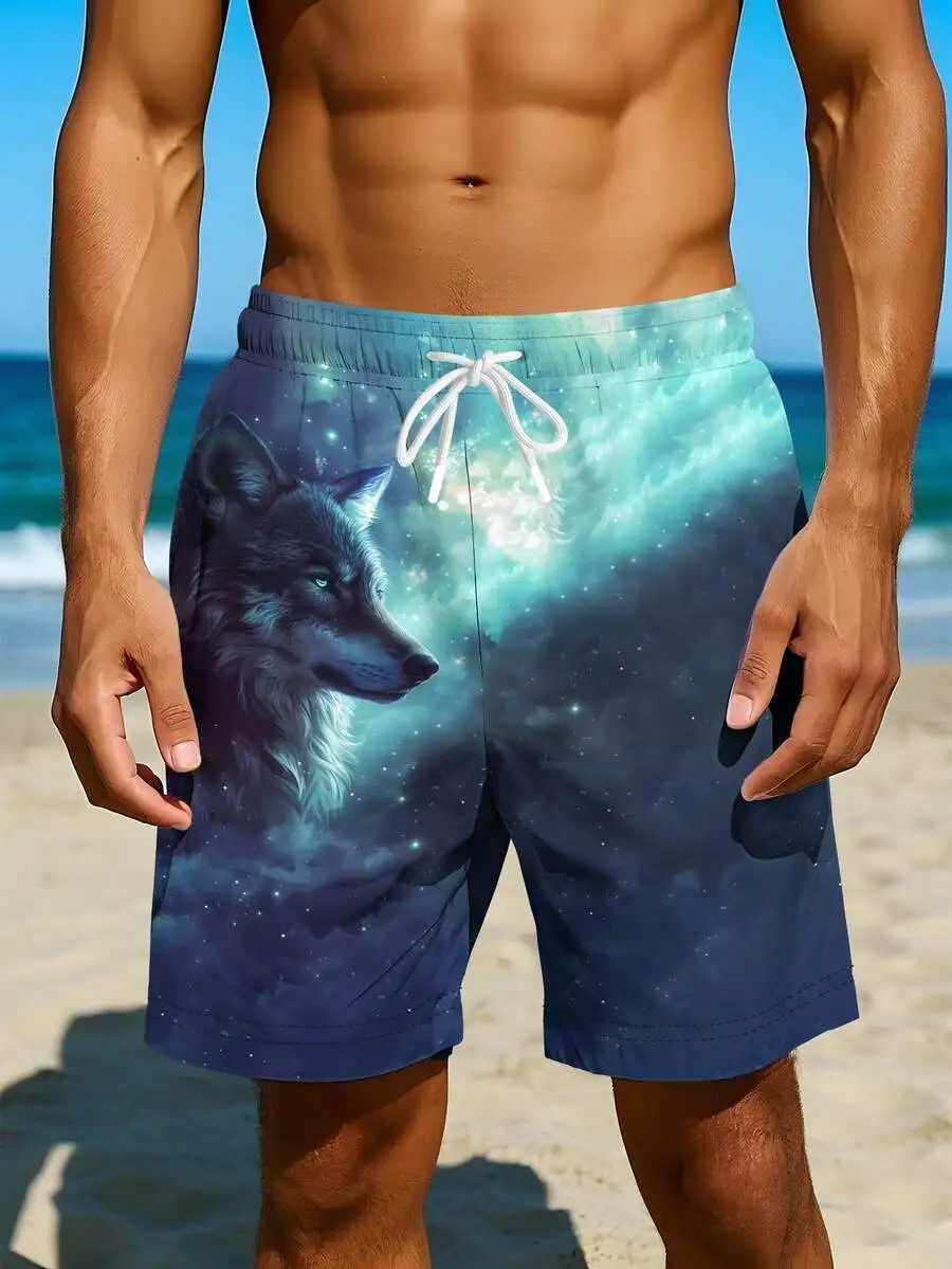 Mens Quick Dry Swim Trunks With Wolf Nebula Print Blue Purple Gradient
Mens Quick Dry Swim Trunks With Wolf Nebula Print Blue Purple Gradient