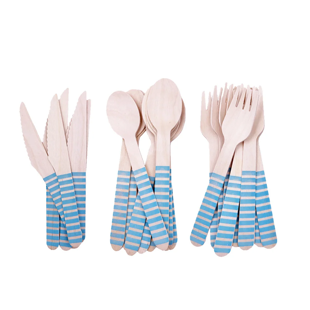 48pcs Disposable Cutlery Set Wooden Spoon Fork Knife Natural Biodegradable Tableware For Party Camping Picnic Dessert Serving
48pcs Disposable Cutlery Set Wooden Spoon Fork Knife Natural Biodegradable Tableware For Party Camping Picnic Dessert Serving