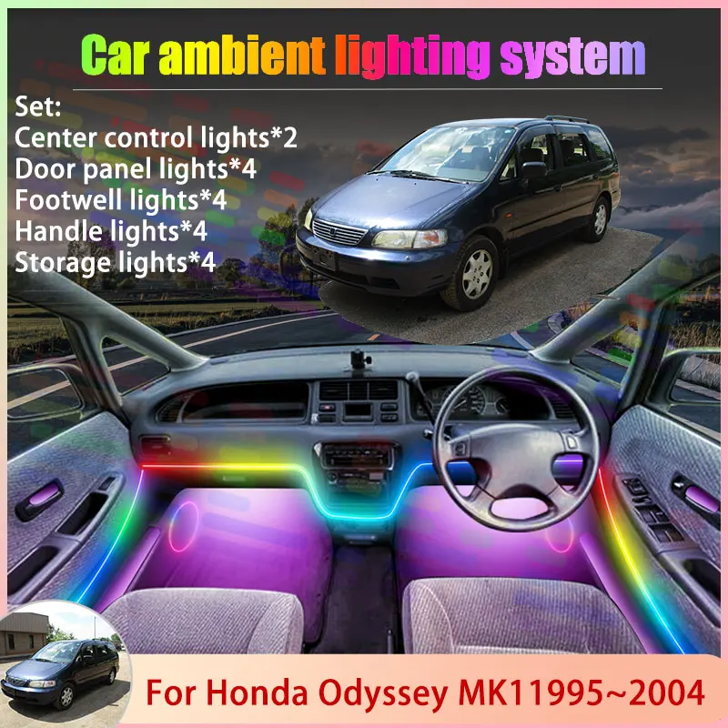 Для Honda Odyssey MK1 RA1 RA2 RA3 RA4 1995 ~ 2004/18 в 1 автомобильный атмосферный светильник RGB абажур ансамбль стример атмосферный набор
Для Honda Odyssey MK1 RA1 RA2 RA3 RA4 1995 ~ 2004/18 в 1 автомобильный атмосферный светильник RGB абажур ансамбль стример атмосферный набор