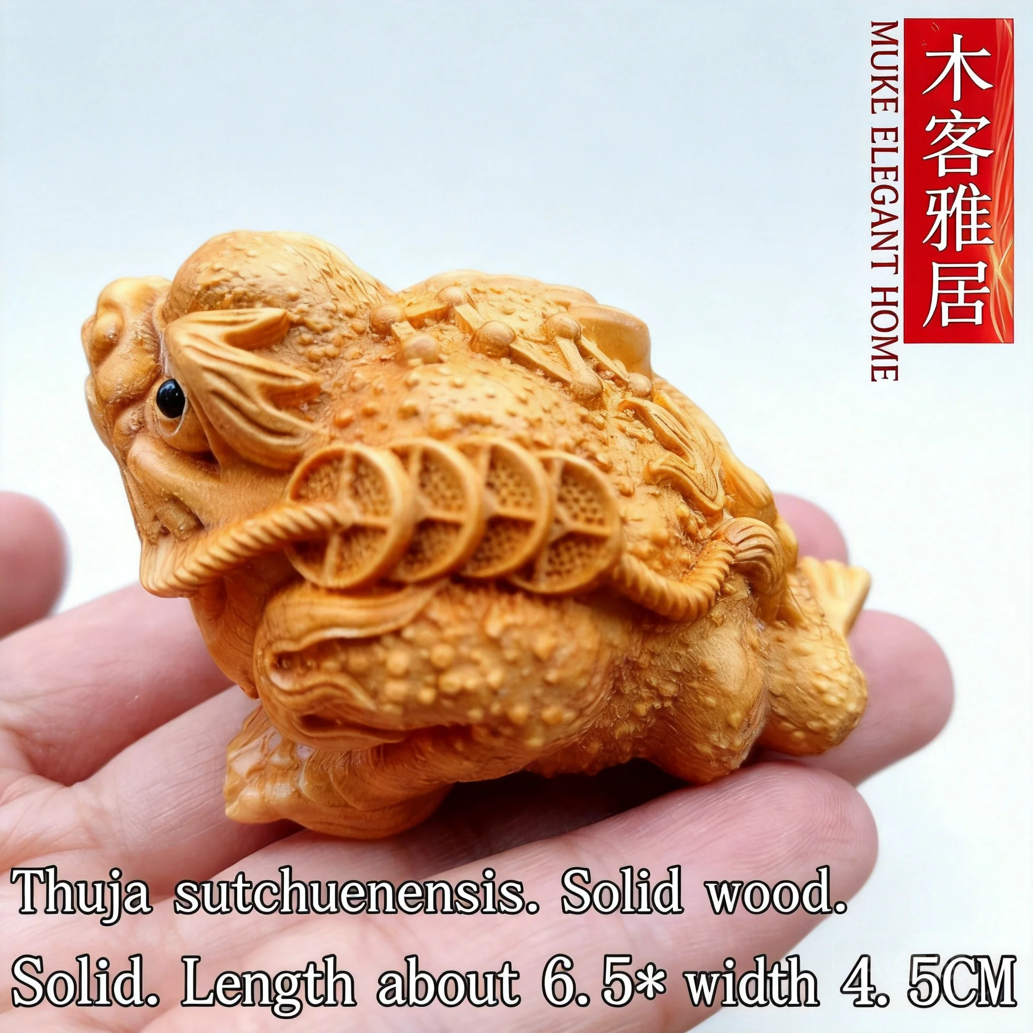 Chinese Traditional Lucky Wealth Attracting Solid Thuja Wood Carved Money Toad Holding Ball Handheld Figurine Tea Pet Car Interi
Chinese Traditional Lucky Wealth Attracting Solid Thuja Wood Carved Money Toad Holding Ball Handheld Figurine Tea Pet Car Interi
