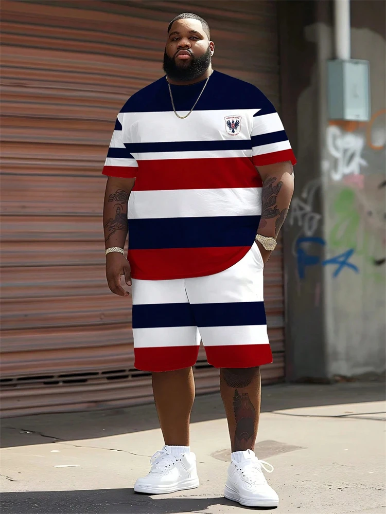 New Summer Men's Set A Two-piece Outdoor Casual Set Featuring A Breathable Patchwork-print Crew-neck T-shirt and Shorts
New Summer Men's Set A Two-piece Outdoor Casual Set Featuring A Breathable Patchwork-print Crew-neck T-shirt and Shorts