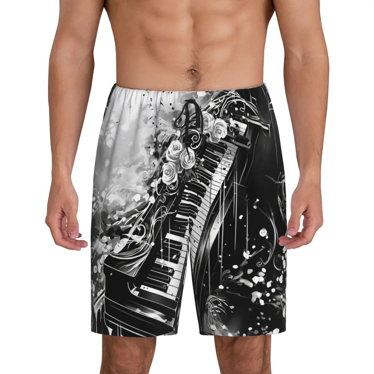 Custom Abstract Piano Keys With Musical Notes Short Pajama Pants Men Sleepwear Sleep Lounge Bottom Shorts Sleeping Pants
Custom Abstract Piano Keys With Musical Notes Short Pajama Pants Men Sleepwear Sleep Lounge Bottom Shorts Sleeping Pants