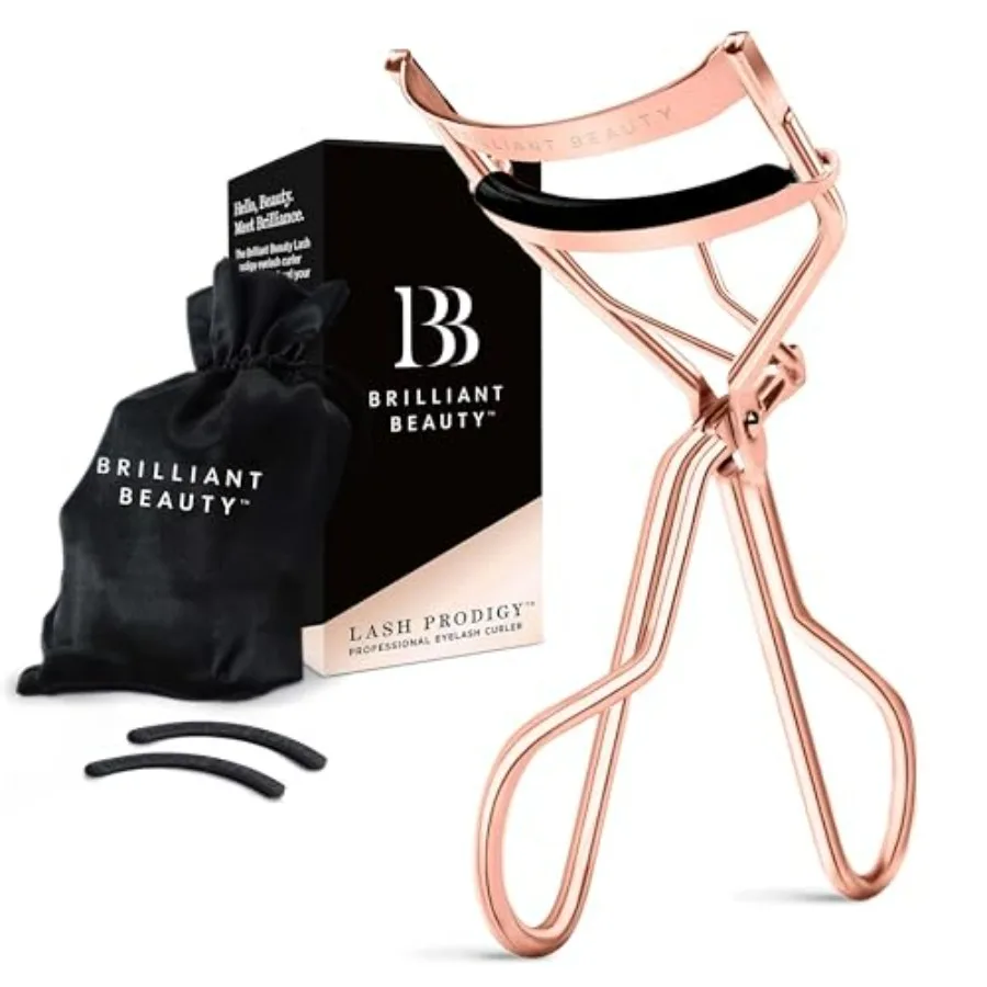 Brilliant Beauty Eyelash Curler with Satin Bag and Refill Pads - Award Winning - Pinching, Just Dramatically Curled Eyelashes f
Brilliant Beauty Eyelash Curler with Satin Bag and Refill Pads - Award Winning - Pinching, Just Dramatically Curled Eyelashes f