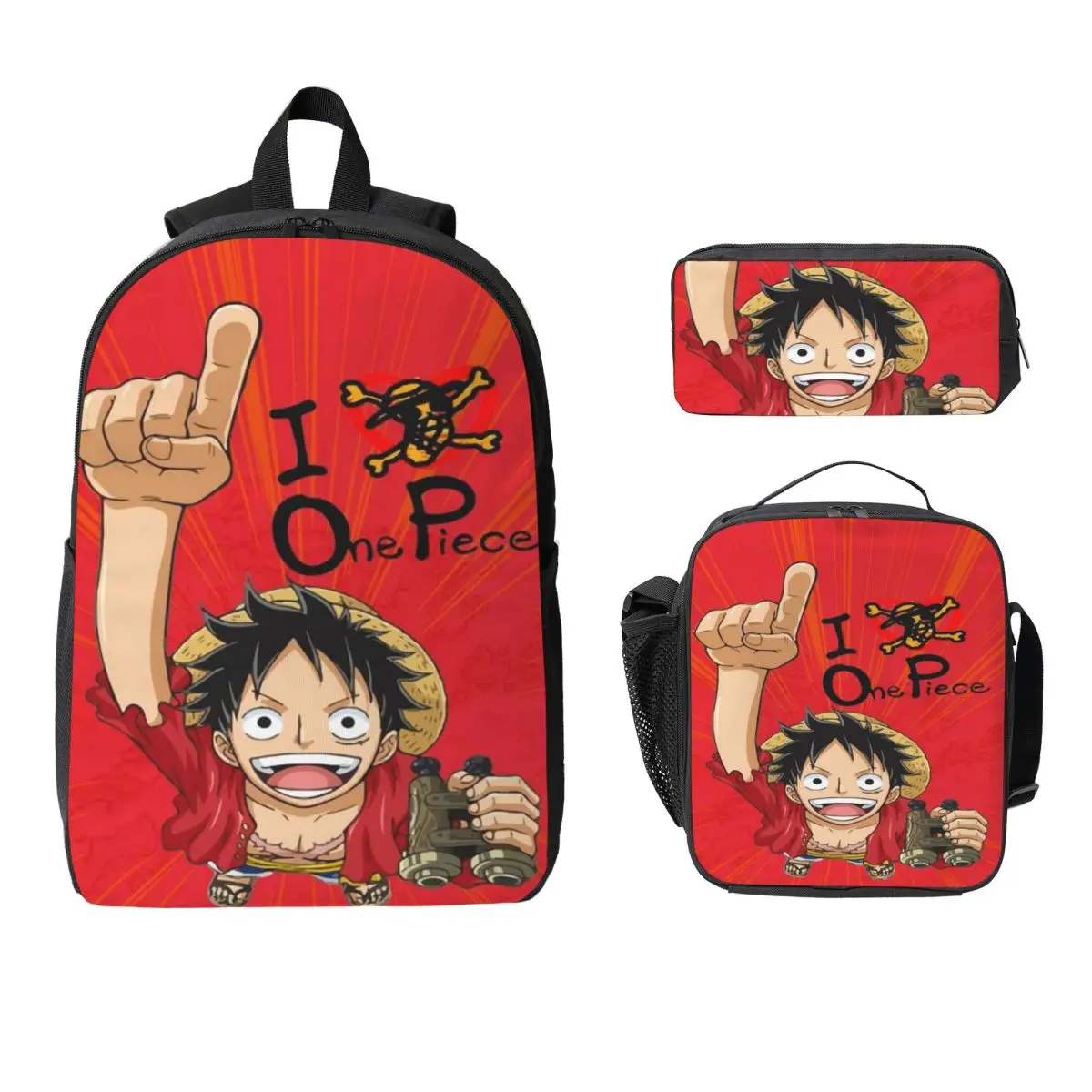 3Pcs Luffys O-one-pieces Backpack Set for Boy Girl Pencil Boxes Bookbag Sets with Lunch Box For Primary School Students Knapsack
3Pcs Luffys O-one-pieces Backpack Set for Boy Girl Pencil Boxes Bookbag Sets with Lunch Box For Primary School Students Knapsack