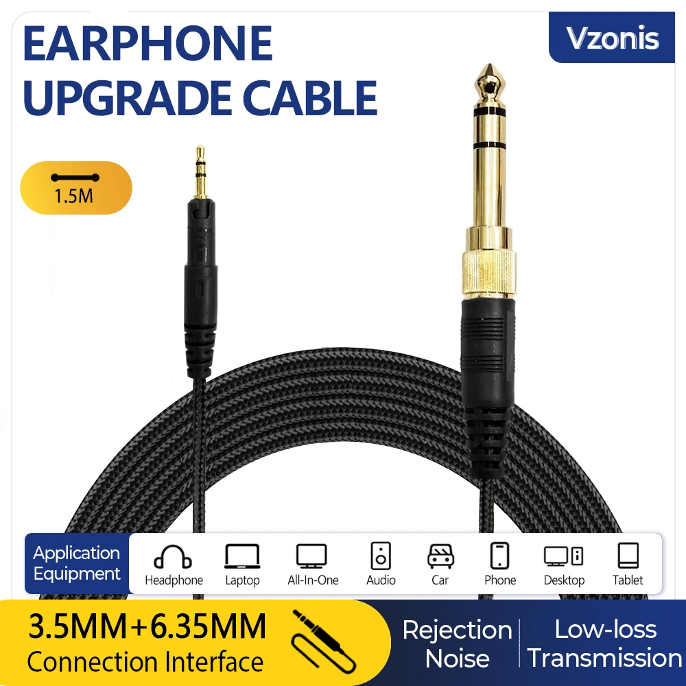 3.5MM + 6.35MM to 2.5MM OFC Braided Headphone Upgrade Cable Audio Replacement Cable Suit for ATH-M40X M50X M60X
3.5MM + 6.35MM to 2.5MM OFC Braided Headphone Upgrade Cable Audio Replacement Cable Suit for ATH-M40X M50X M60X