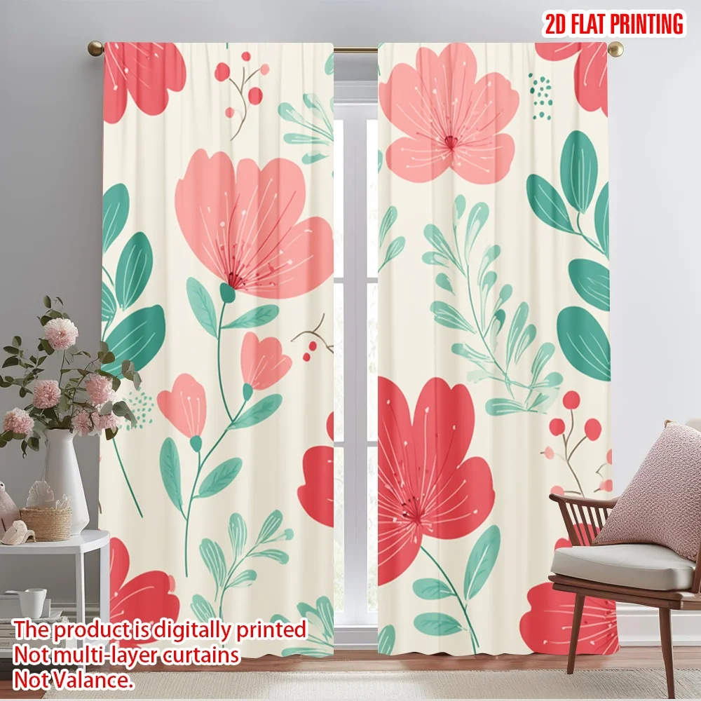 2pcs 2D flat printing Curtain Floral with pink flowers Polyester Without Electricity Festive Curtains Use for Multipurpose Event
2pcs 2D flat printing Curtain Floral with pink flowers Polyester Without Electricity Festive Curtains Use for Multipurpose Event