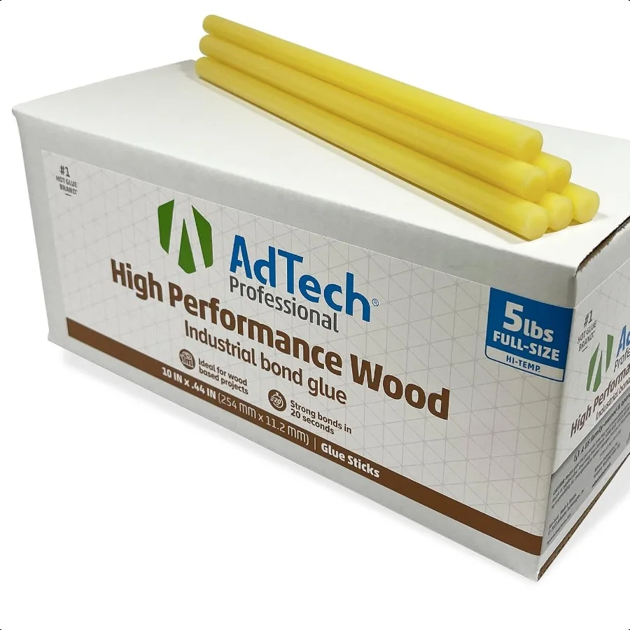 AdTech Profional High Performance Wood High Temp Industrial Bond Hot Glue Sticks 10 Amber
AdTech Profional High Performance Wood High Temp Industrial Bond Hot Glue Sticks 10 Amber