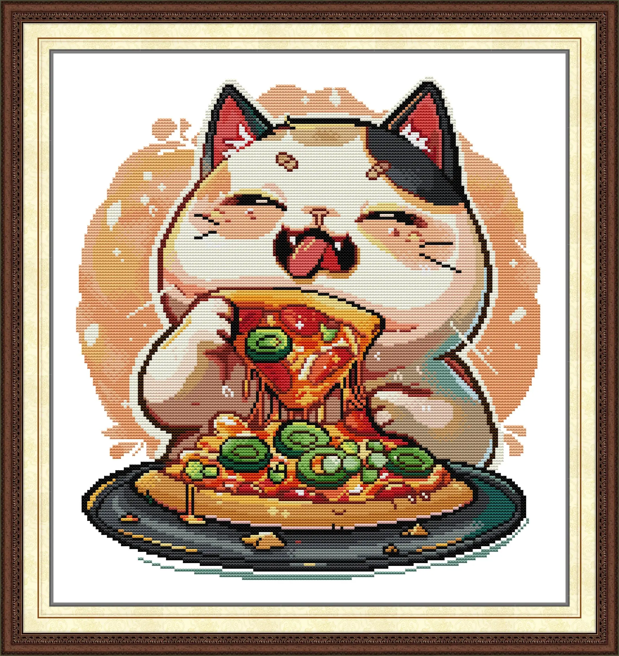 Maydear Cross Stitch Kit, 11CT/14CT/16CT/9CT Aida Fabric,DMC Threads Sewing Pattern Embroidery Set-Pizza-loving kitty
Maydear Cross Stitch Kit, 11CT/14CT/16CT/9CT Aida Fabric,DMC Threads Sewing Pattern Embroidery Set-Pizza-loving kitty