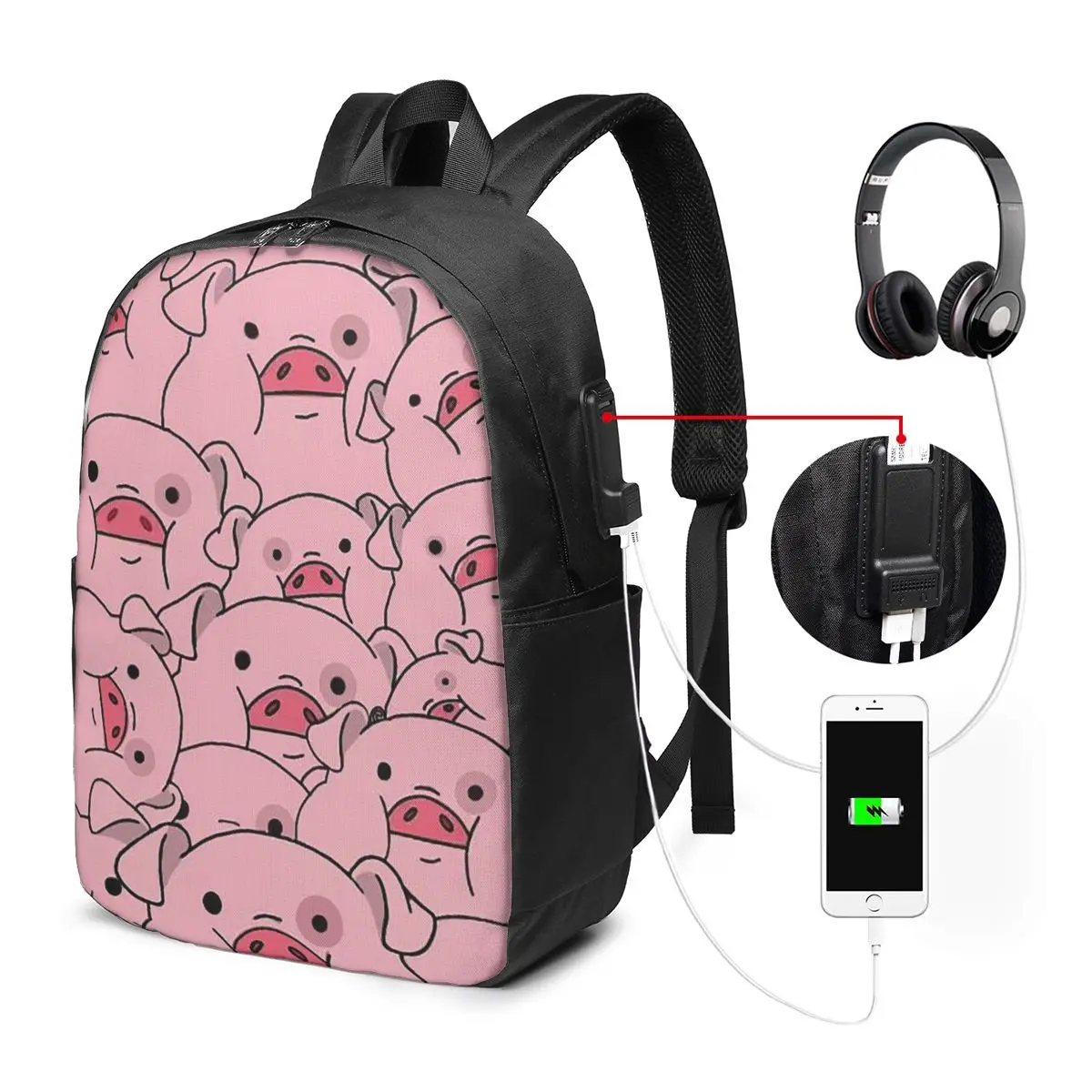 Cute Pet Pig Waddles Cartoon Backpack Travel Notebook Bag Computer College Student School Bag Laptop Shoulder Bags for Men Women
Cute Pet Pig Waddles Cartoon Backpack Travel Notebook Bag Computer College Student School Bag Laptop Shoulder Bags for Men Women