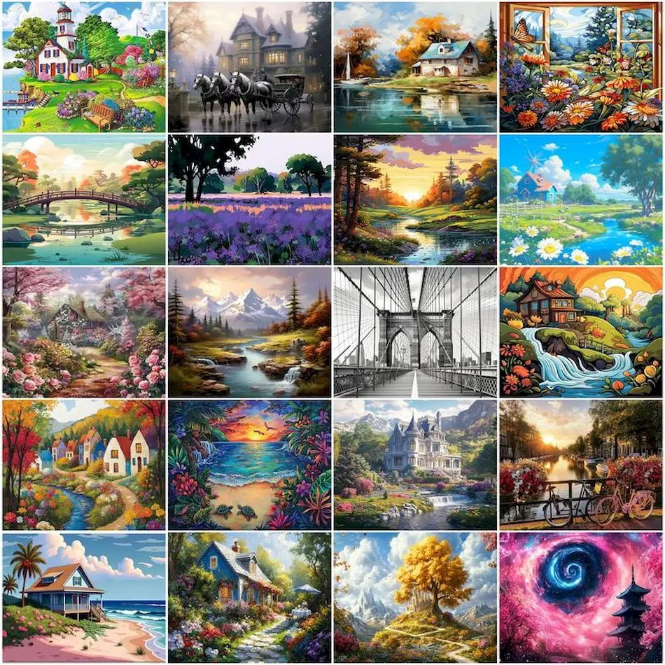 GATYZTORY Painting By Numbers On Canvas To Paint Landscape Digital oil paintings Set Drawing Handicraft Personalized Gift Crafts
GATYZTORY Painting By Numbers On Canvas To Paint Landscape Digital oil paintings Set Drawing Handicraft Personalized Gift Crafts