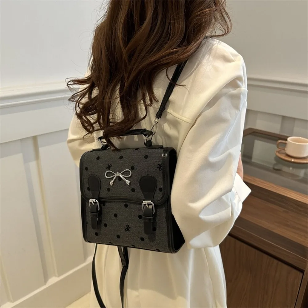 Fashion PU Canvas Backpack Polka Dot Love Heart Bow Crossbody Bag College Style Large Capacity Student School Bag Shopping
Fashion PU Canvas Backpack Polka Dot Love Heart Bow Crossbody Bag College Style Large Capacity Student School Bag Shopping