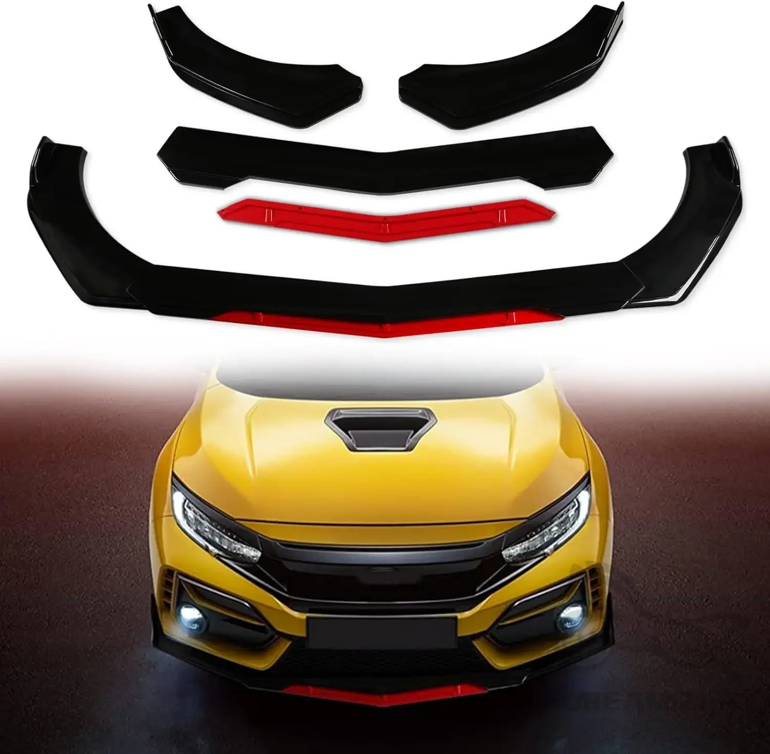 Universal Car Front Bumper Lip Chin Spoiler Splitter Diffuser Body Kit Black Carbon Printing Exterior Accessories Parts
Universal Car Front Bumper Lip Chin Spoiler Splitter Diffuser Body Kit Black Carbon Printing Exterior Accessories Parts