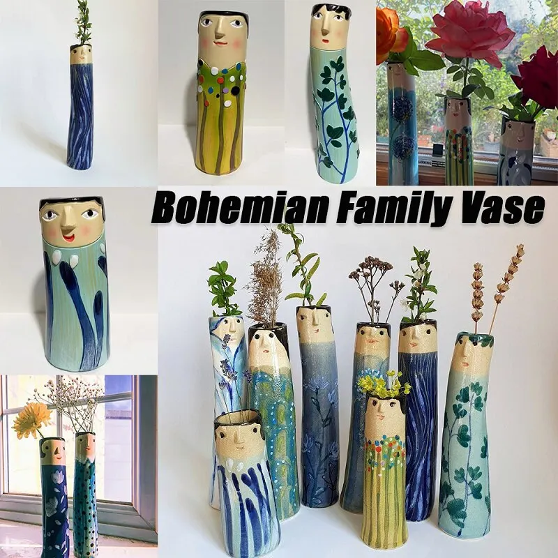 Bohemian Family Vase Creative Flower Bottle Funny Humanoid Resin Plant Container Home Office Decor Living Room Tabletop Decor
Bohemian Family Vase Creative Flower Bottle Funny Humanoid Resin Plant Container Home Office Decor Living Room Tabletop Decor