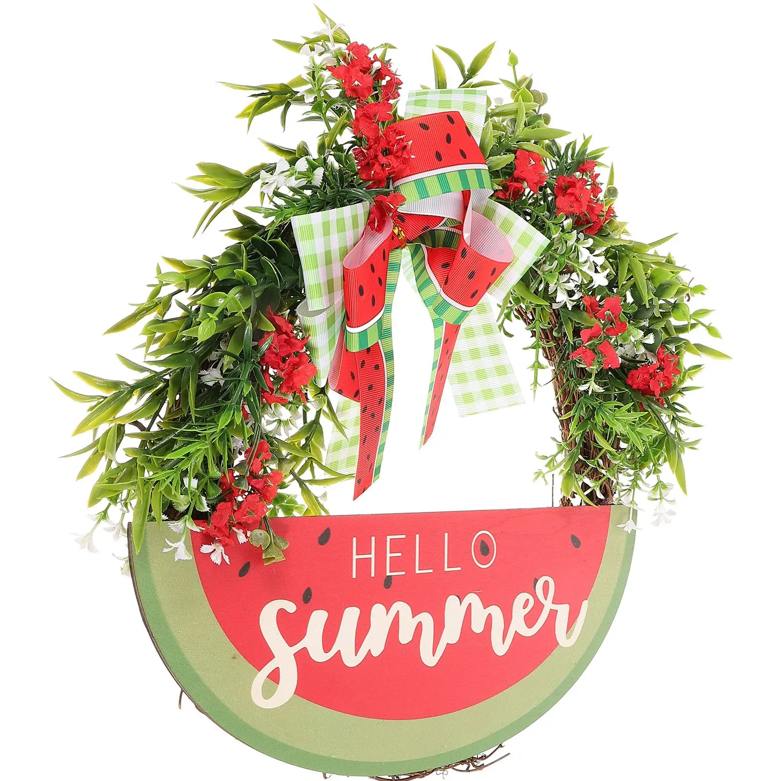 Watermelon Wreath Decoration Summer Door Faux Green Leaves Garland Front Decor Wall Floral Circle Home Party Vines
Watermelon Wreath Decoration Summer Door Faux Green Leaves Garland Front Decor Wall Floral Circle Home Party Vines