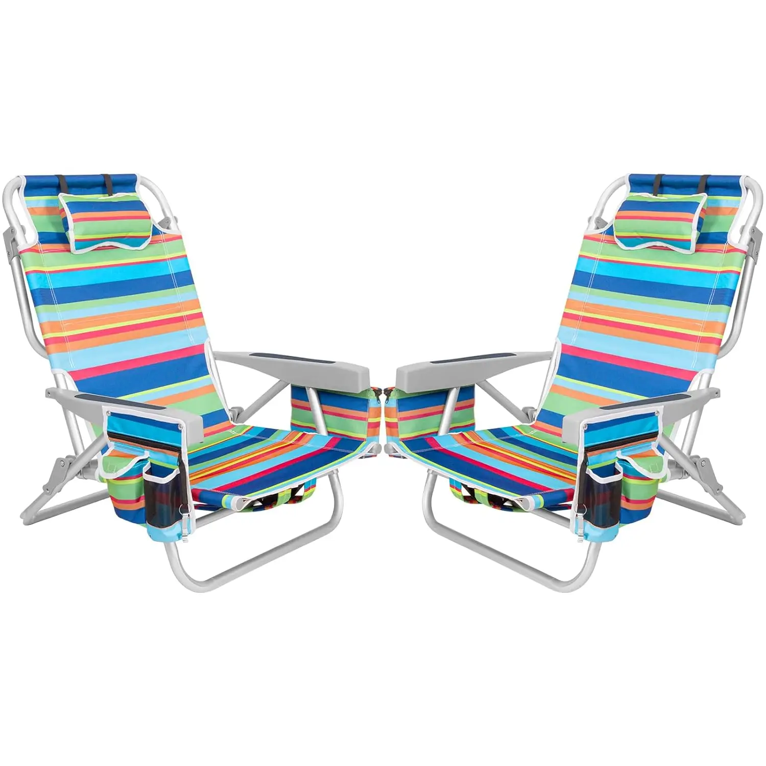 5-Position Lay Flat Folding Backpack Beach Chair 2Pk Aluminum Cooler Cup&Phone Holder Outdoor Lawn Camping Portable, Custom
5-Position Lay Flat Folding Backpack Beach Chair 2Pk Aluminum Cooler Cup&Phone Holder Outdoor Lawn Camping Portable, Custom