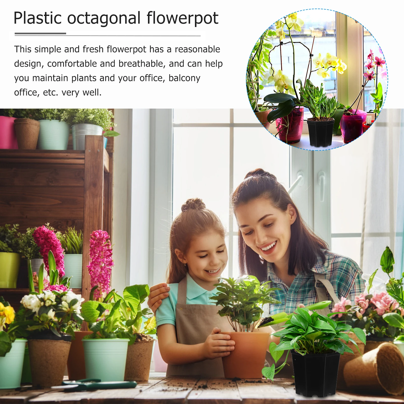 5Pcs Large Plastic Flower Pot Square Container Planter Succulent Starter Pots Mini Bonsai Cute Decorative Black Lightweight Safe
5Pcs Large Plastic Flower Pot Square Container Planter Succulent Starter Pots Mini Bonsai Cute Decorative Black Lightweight Safe