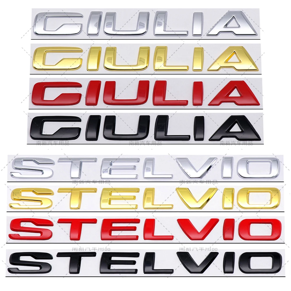 3D Metal Car Rear Boot Trunk Letters Logo Label Badge Emblem Decals Sticker For Alfa Romeo GIULIA STELVIO Q2 Q4 Accessories
3D Metal Car Rear Boot Trunk Letters Logo Label Badge Emblem Decals Sticker For Alfa Romeo GIULIA STELVIO Q2 Q4 Accessories