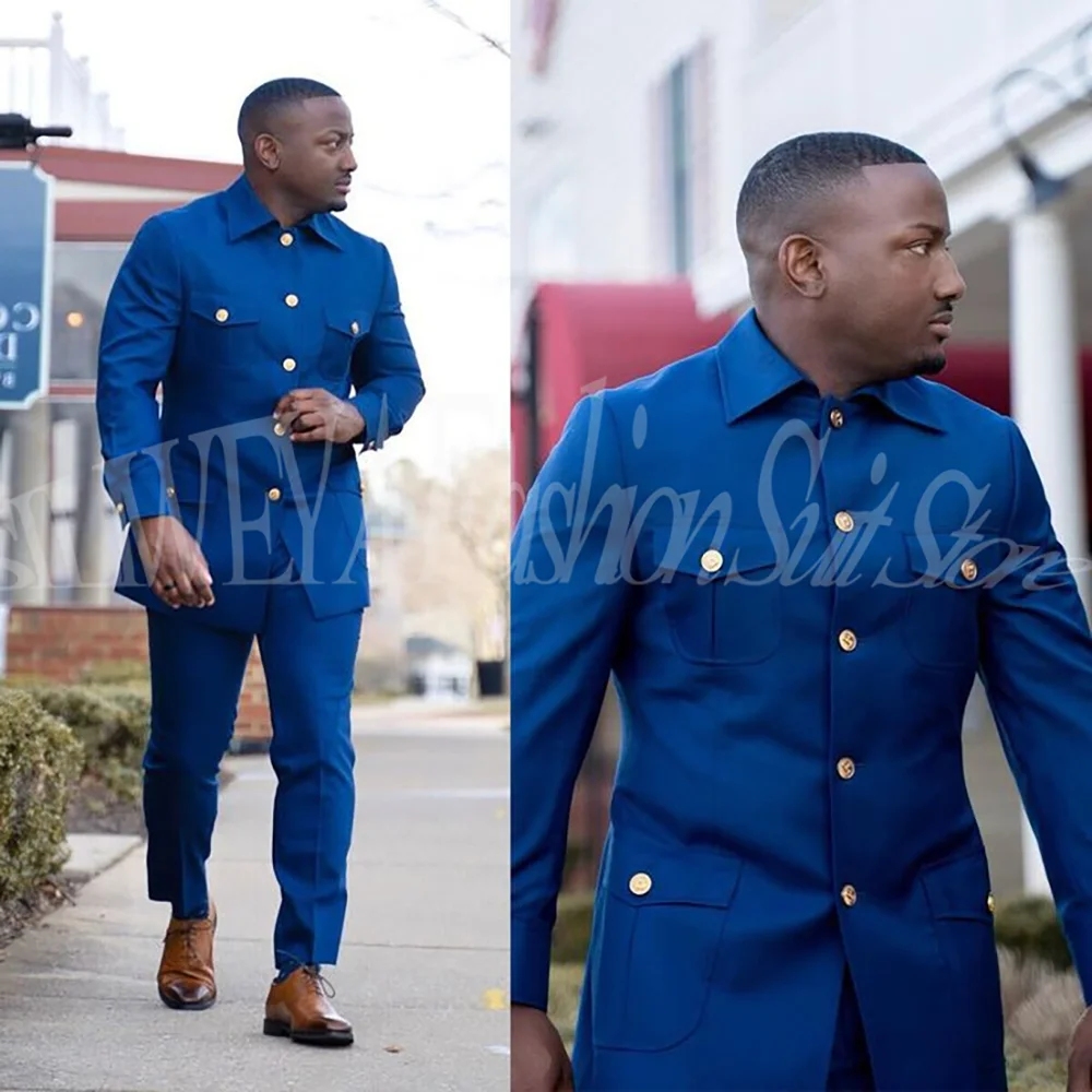 Men's Single Breasted Business Casual Suit 2 Pieces Jacket Pants Male Blazer Set Chic Outfits Gentleman Trajes Para Hombre 
Men's Single Breasted Business Casual Suit 2 Pieces Jacket Pants Male Blazer Set Chic Outfits Gentleman Trajes Para Hombre