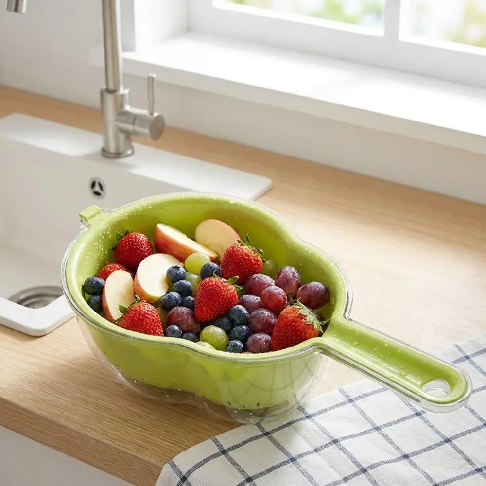 Gourd-shaped Fruit Washing Basket Handheld with Handle Draining Basket Double-Layer Multi-purpose Vegetable Washing Basin Picnic
Gourd-shaped Fruit Washing Basket Handheld with Handle Draining Basket Double-Layer Multi-purpose Vegetable Washing Basin Picnic