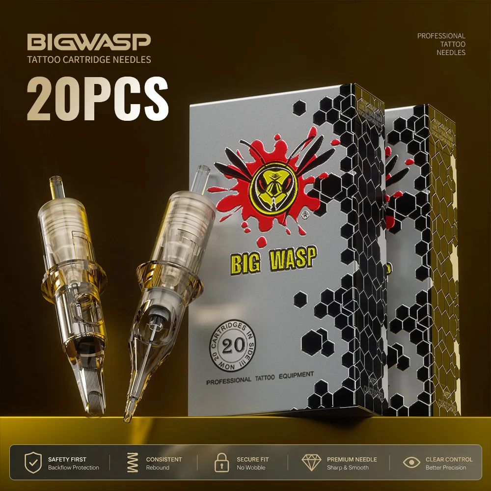 BIGWASP 20PC Tattoo Cartridge Needles 0.3mm/0.35mm Disposable Sterilized Universal Needles for Tattoo Machine for Eyebrow & Lips
BIGWASP 20PC Tattoo Cartridge Needles 0.3mm/0.35mm Disposable Sterilized Universal Needles for Tattoo Machine for Eyebrow & Lips