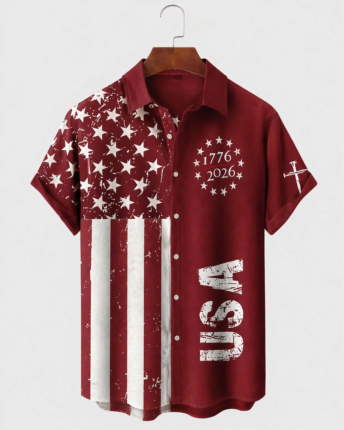 2026 Summer Men's New Independence Day Commemorative Short Sleeve Button Hawaiian Shirt Sports Vacation Casual T-shirt
2026 Summer Men's New Independence Day Commemorative Short Sleeve Button Hawaiian Shirt Sports Vacation Casual T-shirt