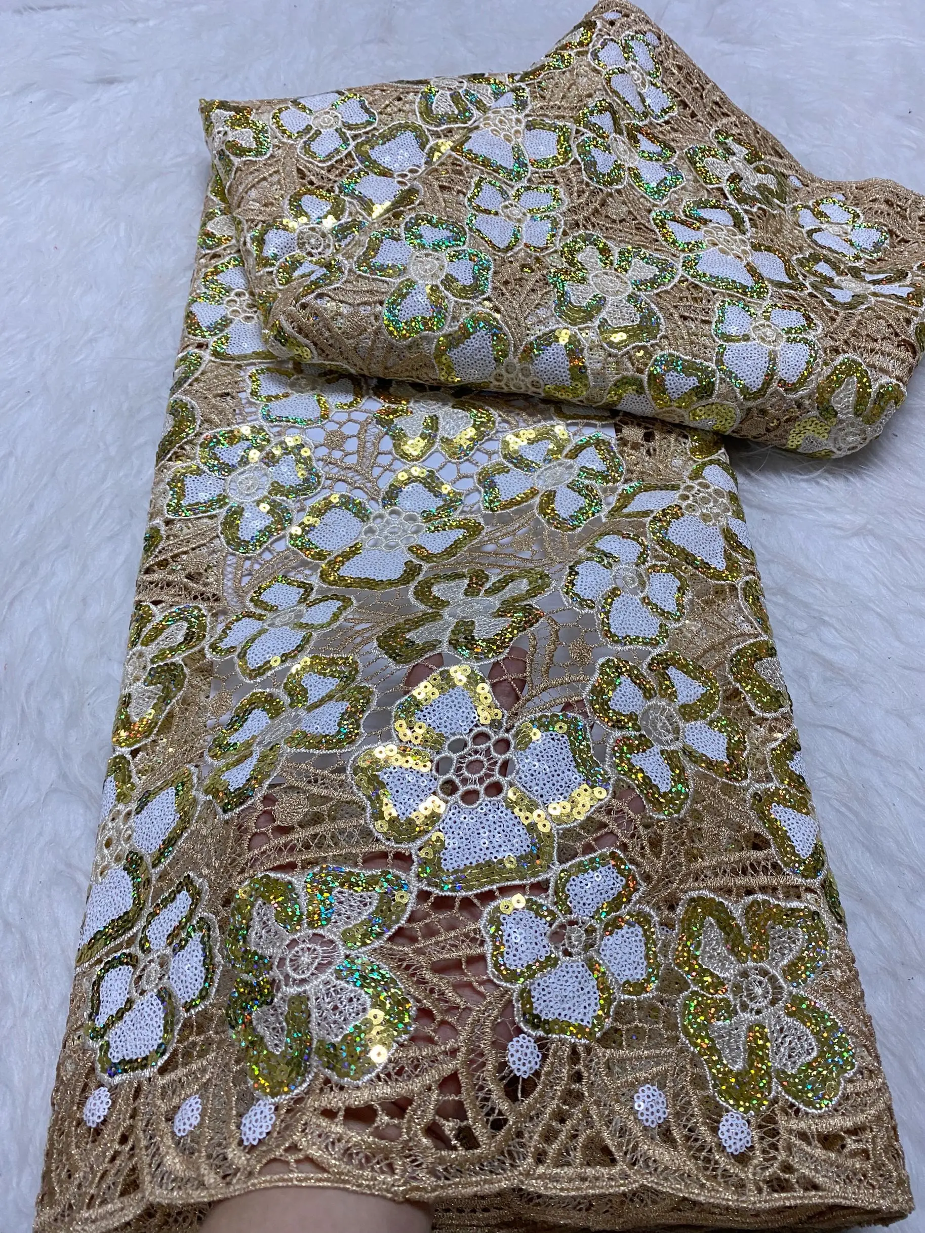 Nigerian Tulle Lace Fabric for Sewing, Wedding Dress, Chiffon Party Guipure, High Quality, Cotton, 5Yard, 2024 JH0044
Nigerian Tulle Lace Fabric for Sewing, Wedding Dress, Chiffon Party Guipure, High Quality, Cotton, 5Yard, 2024 JH0044