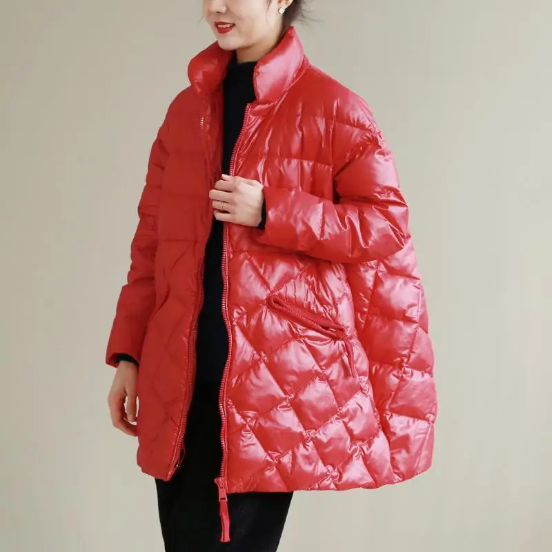 Женская свободная удлиненная пуховая куртка белого цвета с воротником-стойкой, стеганая, теплая зимняя куртка с эффектом похудения, повседневная, на молнии
Женская свободная удлиненная пуховая куртка белого цвета с воротником-стойкой, стеганая, теплая зимняя куртка с эффектом похудения, повседневная, на молнии