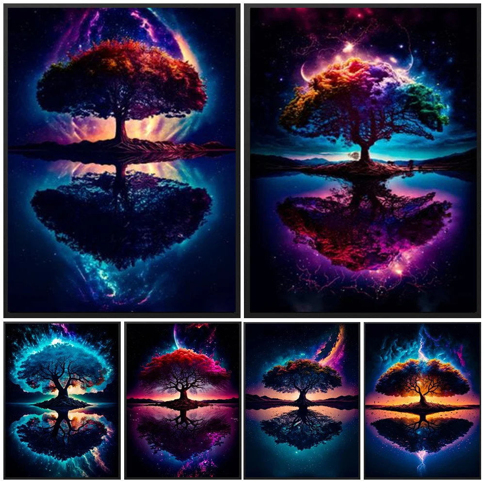 Beautiful Colours Cosmic Tree of Life Wall Art Canvas Painting Posters and Prints for Living Room Modern Home Decor No Frame
Beautiful Colours Cosmic Tree of Life Wall Art Canvas Painting Posters and Prints for Living Room Modern Home Decor No Frame