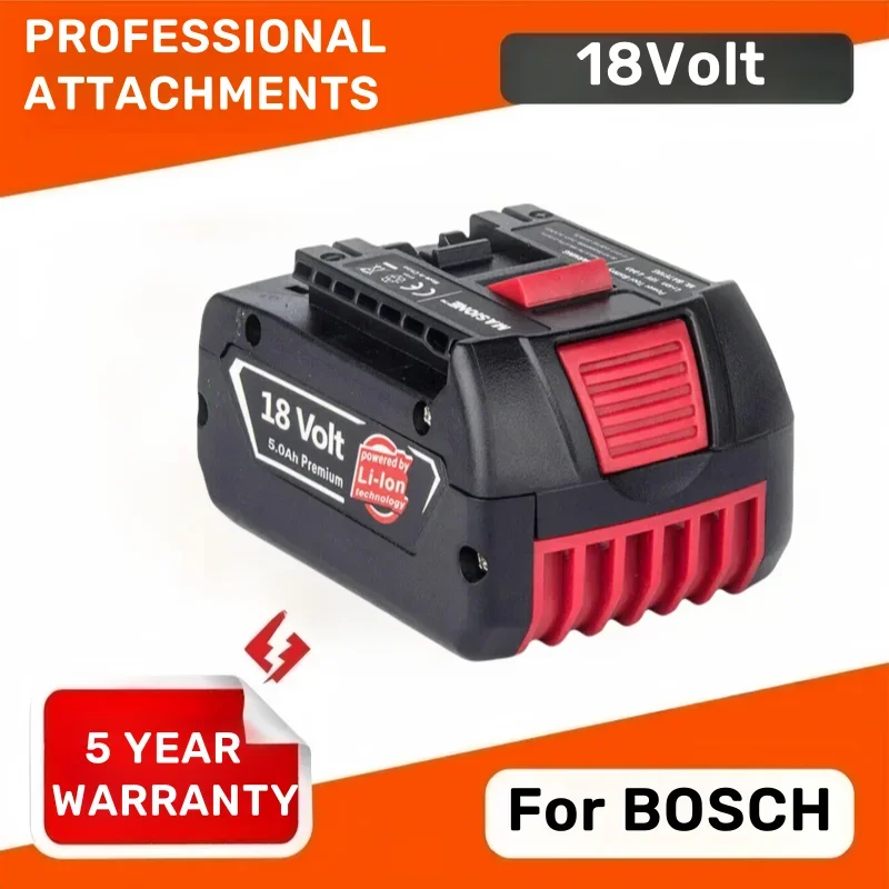 High-Performance 18V 6.0Ah Lithium-Ion Rechargeable Battery for Bosch Professional GBA/GSR Tools Compatible with Models BAT609
High-Performance 18V 6.0Ah Lithium-Ion Rechargeable Battery for Bosch Professional GBA/GSR Tools Compatible with Models BAT609