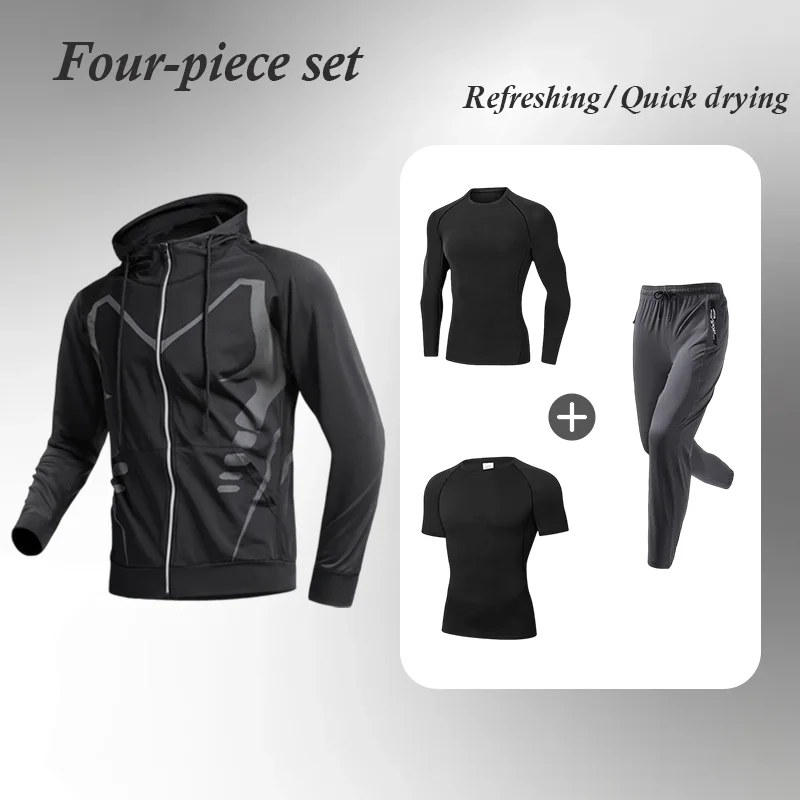 Мужской спортивный костюм-четверка для активного отдыха и фитнеса: быстросохнущая куртка, брюки для бега и тренировок, весна 2026
Мужской спортивный костюм-четверка для активного отдыха и фитнеса: быстросохнущая куртка, брюки для бега и тренировок, весна 2026