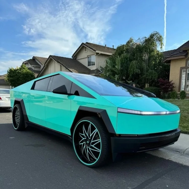 DIY Color Tiffany Blue PVC Paint Protection Film For Tesla Cybertruck 2024 Percut PPF Color Changing Film Anti-Scratch Resistant
DIY Color Tiffany Blue PVC Paint Protection Film For Tesla Cybertruck 2024 Percut PPF Color Changing Film Anti-Scratch Resistant