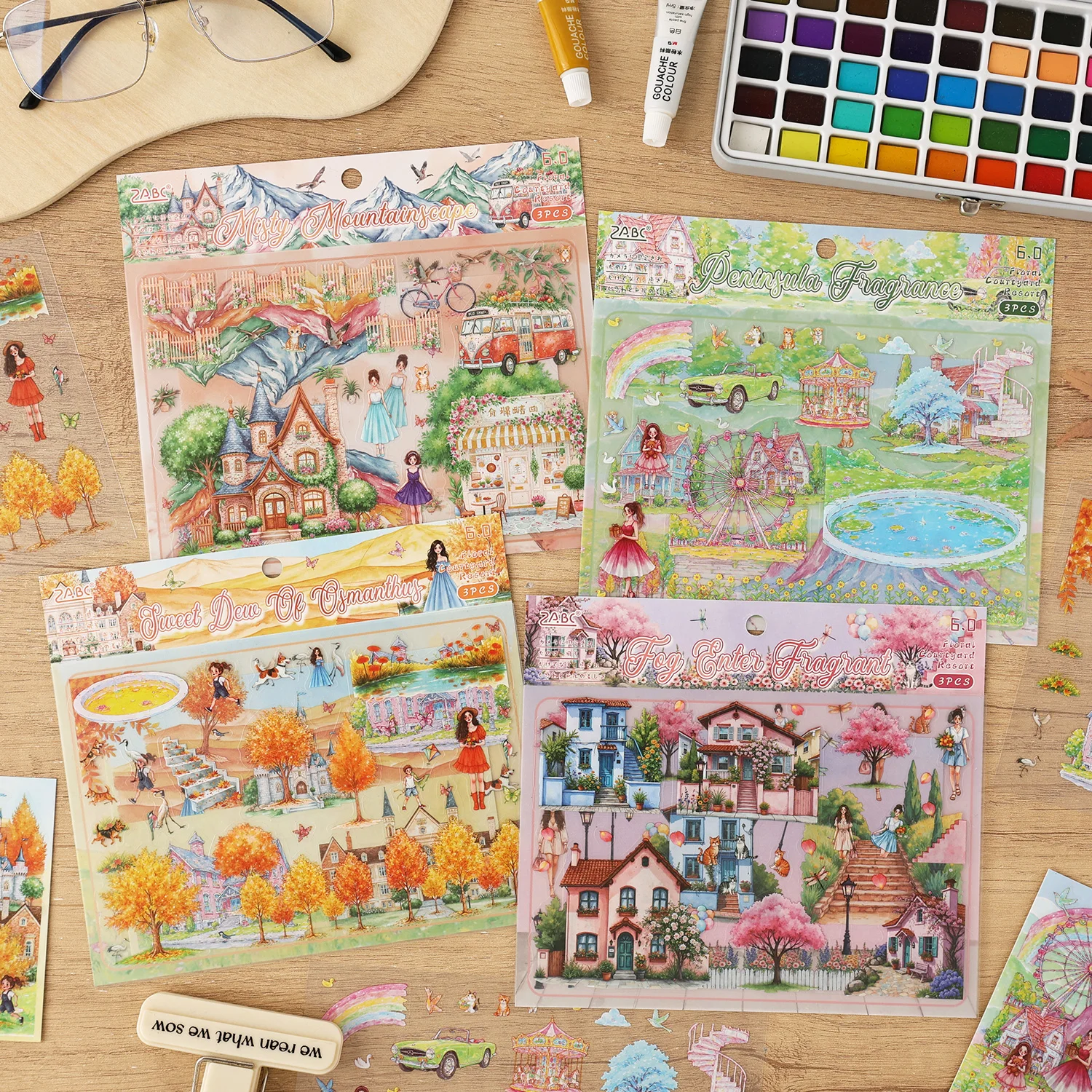 3pcs Flower Garden Tour Series Vintage Character Castle Landscape Material Collage Sticker Creative DIY Journal Stationery
3pcs Flower Garden Tour Series Vintage Character Castle Landscape Material Collage Sticker Creative DIY Journal Stationery